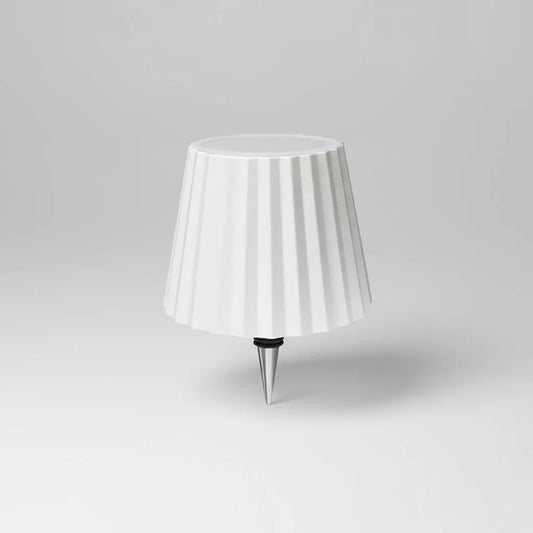 Luminária para garrafa branca fosca Sommelier Touch transformando garrafa em abajur.