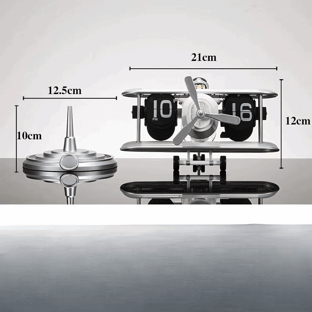 Relógio de Mesa Criativo Aeronave Modelo Vintage