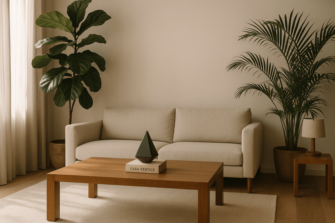 Capa editorial de decoração biofílica com estilo sofisticado Casa Vértice