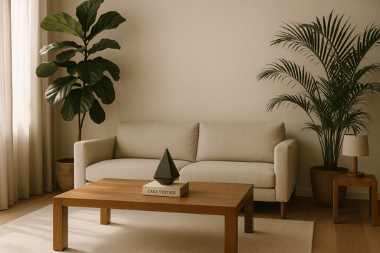 Capa editorial de decoração biofílica com estilo sofisticado Casa Vértice