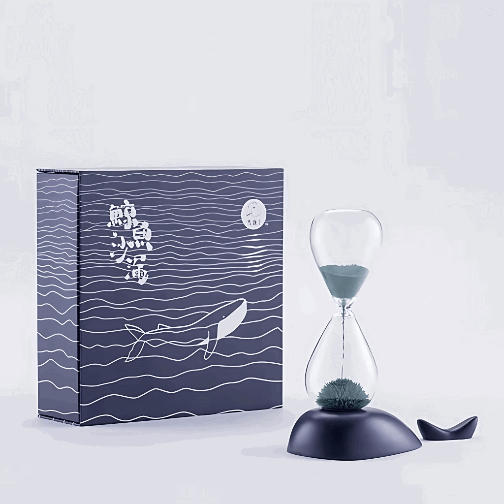 Ampulheta baleia embalagem temática oceano presente mar Casa Vértice