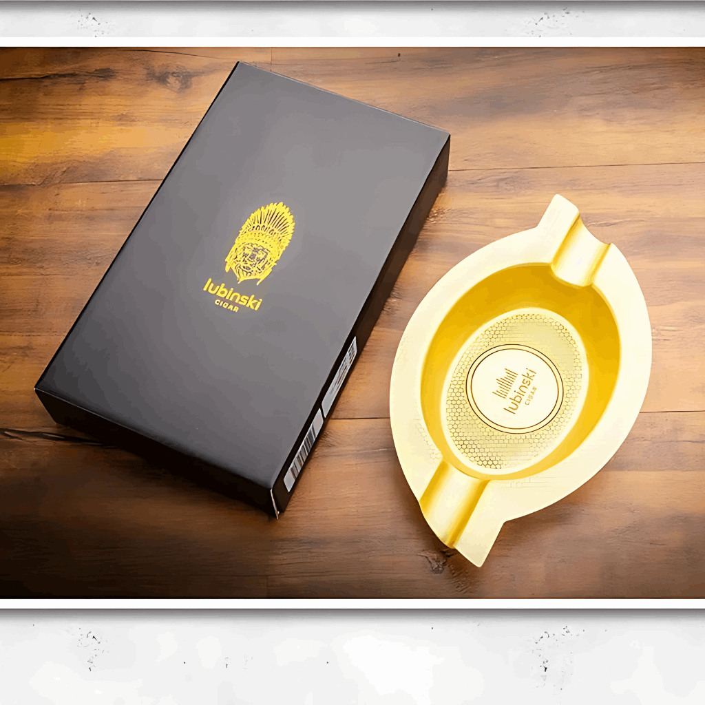 Cinzeiro de luxo dourado para charutos  caixa com design clássico Casa Vértice