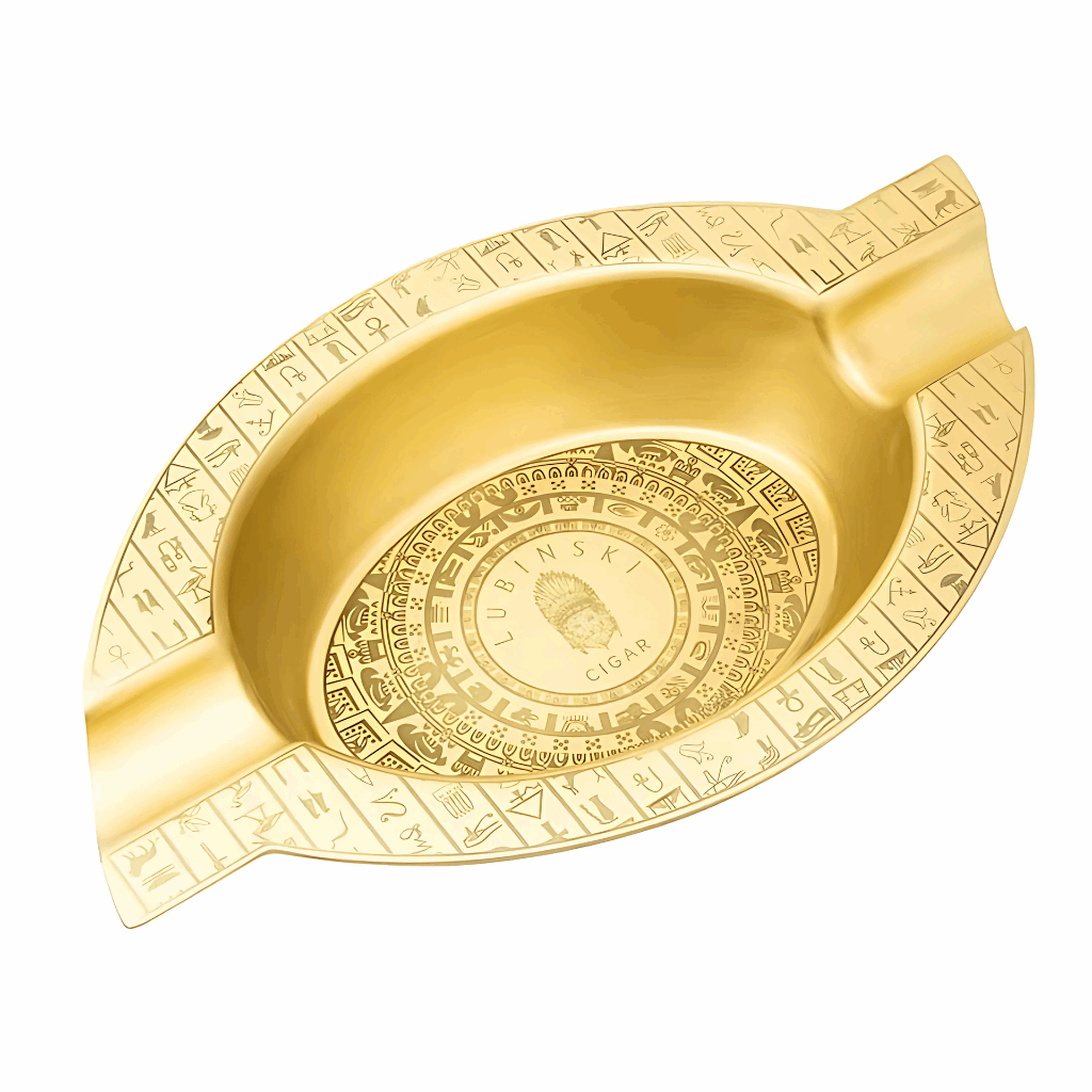 Cinzeiro de charuto luxuoso decorativo clássico dourado Casa Vértice