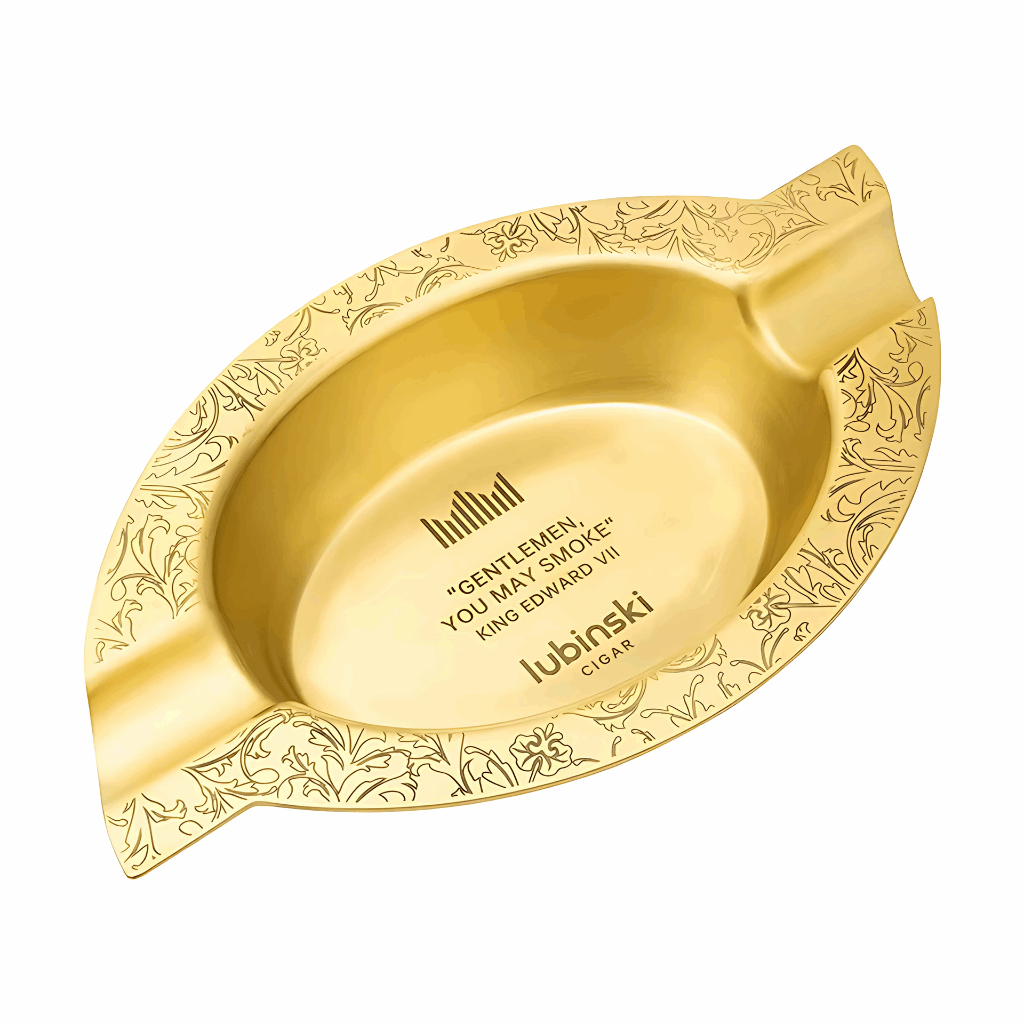 Cinzeiro de luxo dourado para charutos com design clássico Casa Vértice