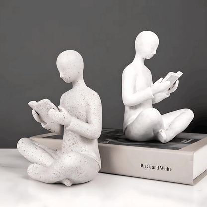 Aparador livros decorativo leitor abstrato resina escritório Casa Vértice