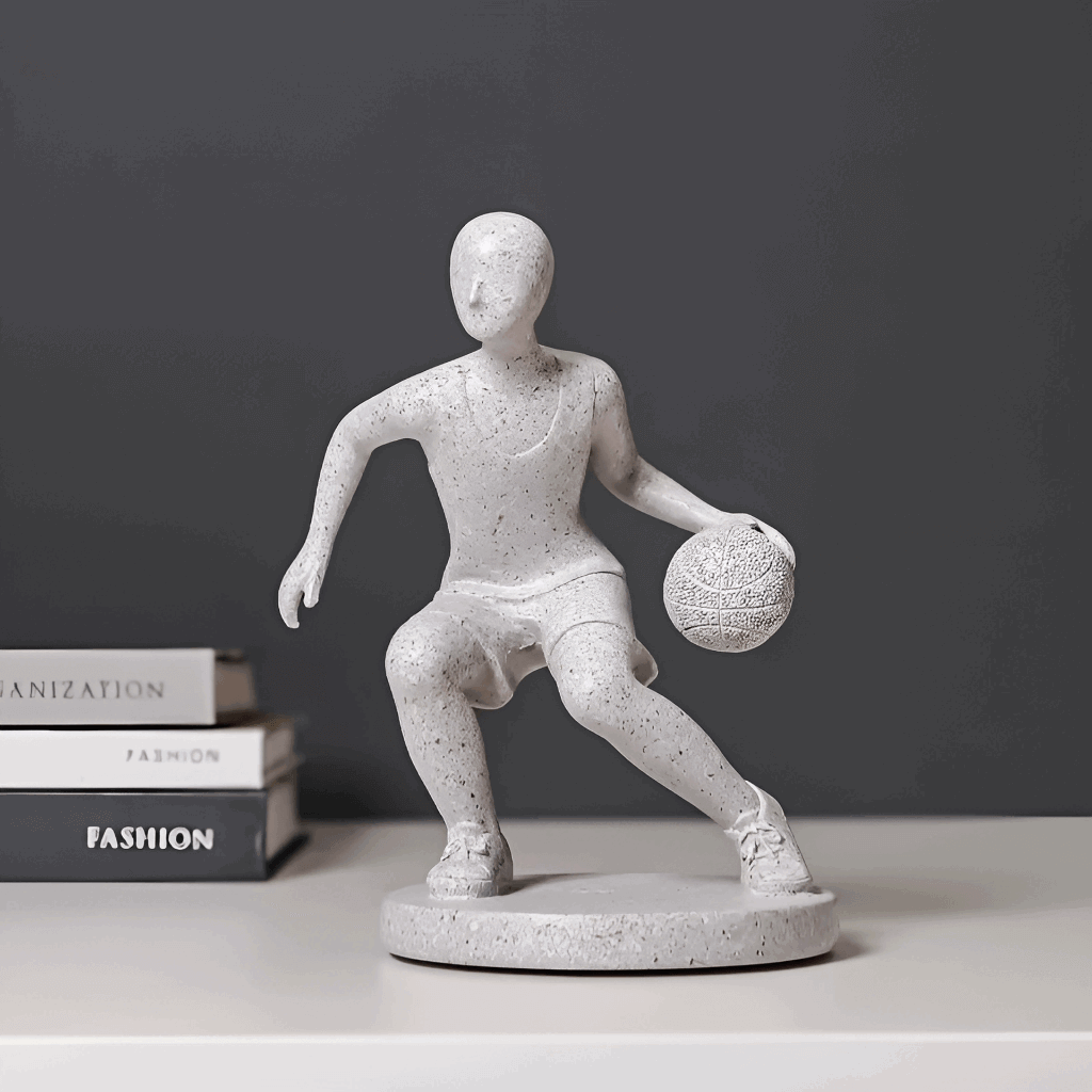 Estatueta decorativa basquete jogador resina inspiração atletas esporte Casa Vértice