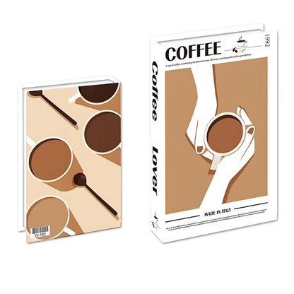 Livro caixa decorativa vintage café em tons neutros para compor pilhas decorativas em aparadores e home office