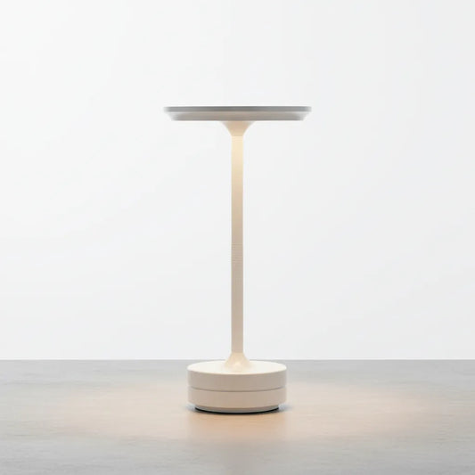 Luminária de mesa branca fosca Halo Minimalist com design italiano.