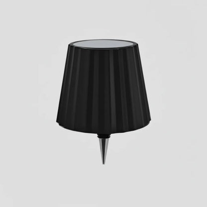 Luminária para garrafa preta Sommelier Touch com cúpula plissada e encaixe universal.