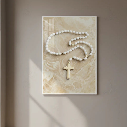 Quadro decorativo tema de crucifixo  tela de canvas premium casa vertice