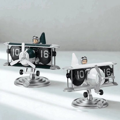 Relógio de Mesa Criativo Aeronave Modelo Vintage