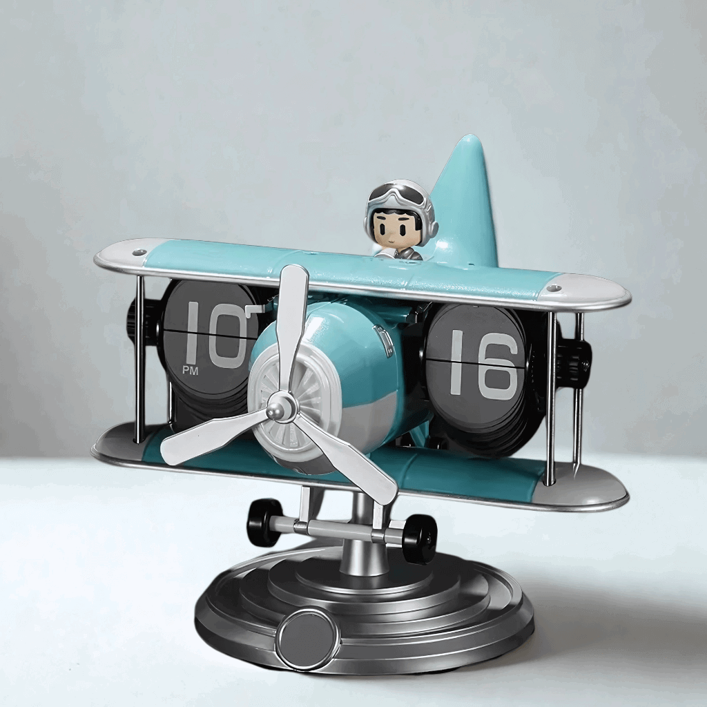 Relógio de Mesa Criativo Aeronave Modelo Vintage