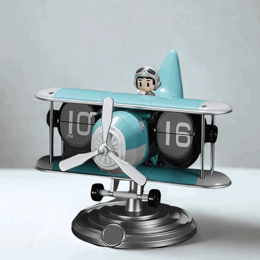 Relógio de Mesa Criativo Aeronave Modelo Vintage
