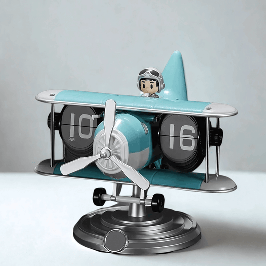 Relógio de Mesa Criativo Aeronave Modelo Vintage