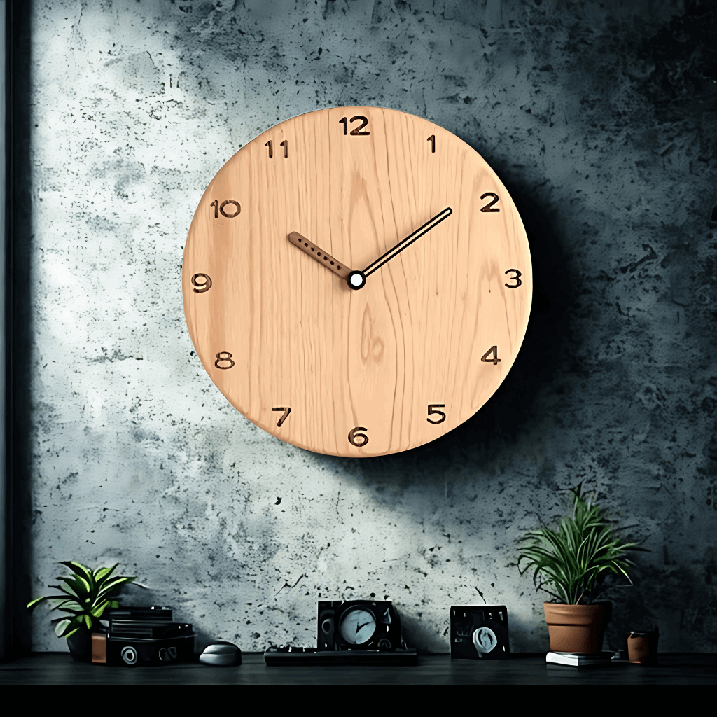 Relógio decorativo minimalista madeira noz preta 36cm ambientes sofisticados Casa Vértice