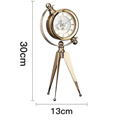 Relógio compacto dourado de mesa para decoração elegante Casa Vértice