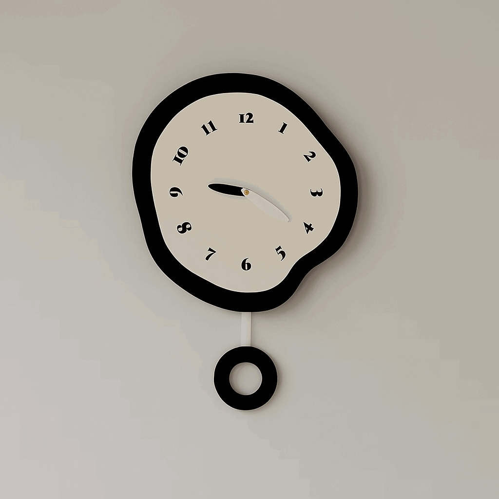 Detalhe relógio de parede pêndulo elegante ambiente sofisticado home office Casa Vértice