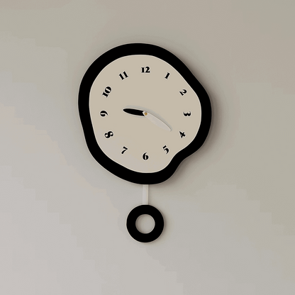 Detalhe relógio de parede pêndulo elegante ambiente sofisticado home office Casa Vértice